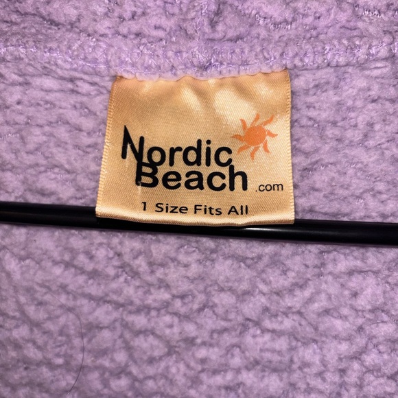 NORDIC BEACH Body Wrap Lavender Teddy Oversized Jacket One Size Fits All - Picture 5 of 5